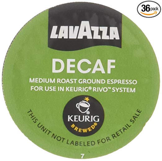 Lavazza Espresso Decaf Keurig Rivo Pack, 36 Count