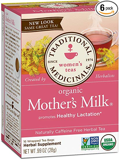 Traditional Medicinals Organic Mother's Milk Women's Tea, 16 Tea Bags (Pack of 6)