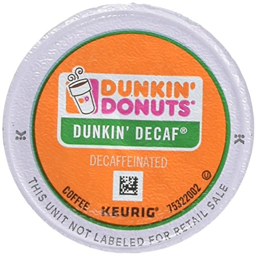 Dunkin Donuts 0846 K-Cup Pods, Decaf, 24/box