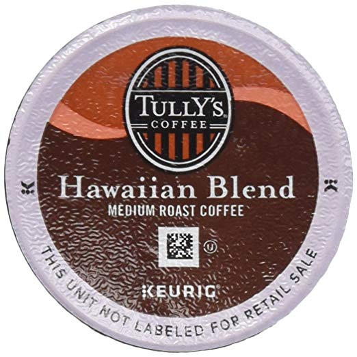 Tully's Hawaiian Blend Coffee, K-Cup Portion Packs for Keurig Brewers 48 Count (Packaging May Vary)