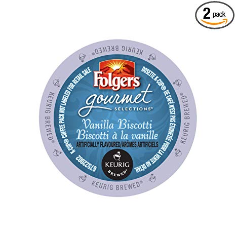 Folgers Vanilla Biscotti (2 Boxes of 24 K-Cups)