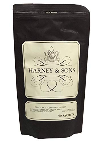 Harney & Sons Green Hot Cinnamon Spice, 50ct sachet bag