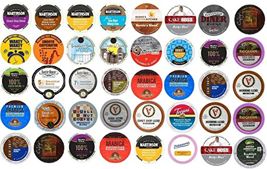 40 Count K Cup Variety Pack - Light & Medium Roasts Only - No Flavored or Dark Coffee