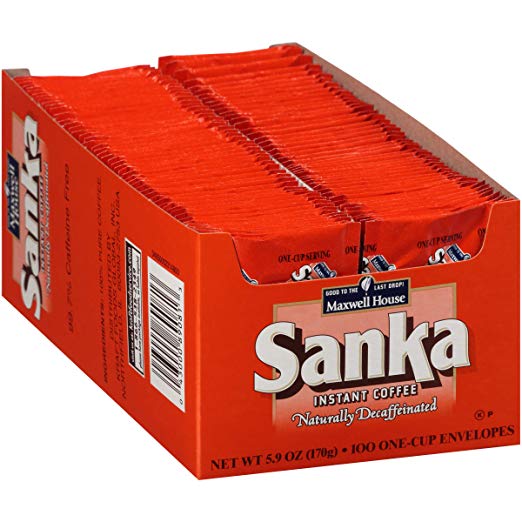 Sanka Instant Single Serve Decaf Coffee, 5.9 oz. Envelopes (Pack of 100)