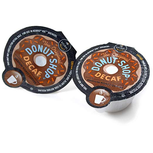 Donut Shop Decaf Coffee Keurig Vue Portion Packs, 16 Count