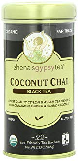Zhena's Gypsy Tea, Coconut Chai, 22 Count Black Tea Sachets