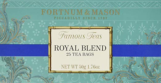 Fortnum & Mason British Tea, Royal Blend, 25 Count Teabags (1 Pack) - Model Id Rbsfl098b - USA Stock
