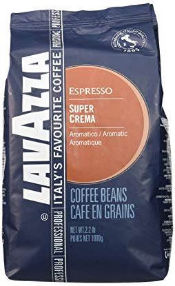 Lavazza Super Crema Espresso Whole Bean Coffee, 2.2-pound Bag 2-pack