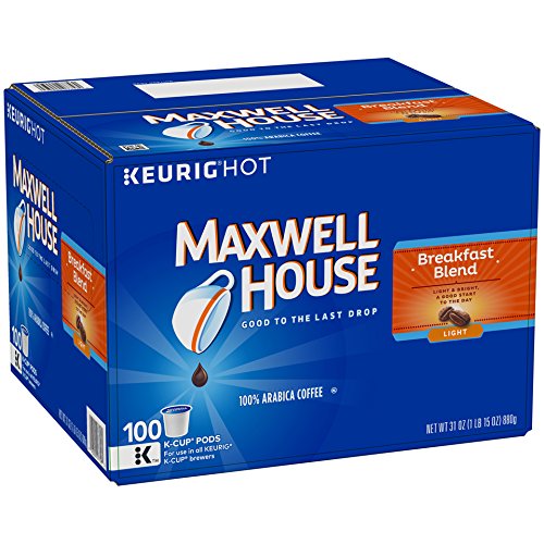 Maxwell House Breakfast Blend Coffee, K-CUP Pods, 100 Count