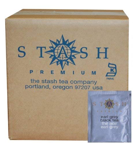 Stash Tea Earl Grey Black Tea, 100 Count Box of Tea Bags in Foil (packaging may vary)