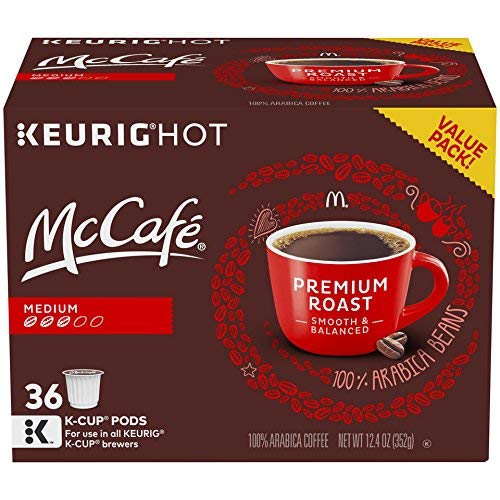 McCafe Premium Roast Coffee K-Cup Pods, 36 Count