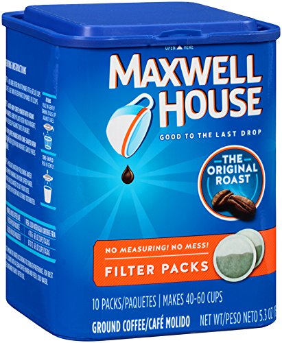 Maxwell House Original Roast Filter Packs Ground Coffee, 4 Count