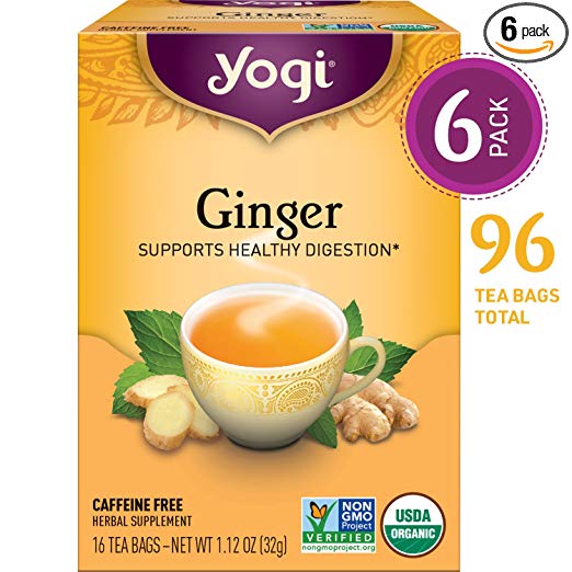 Yogi Tea - Ginger - Supports Healthy Digestion - 6 Pack, 96 Tea Bags Total