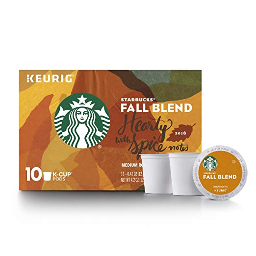 Starbucks Fall Blend Medium Roast Single-Cup Coffee for Keurig Brewers, 6 Boxes of 10 (60 Total K-Cup Pods)