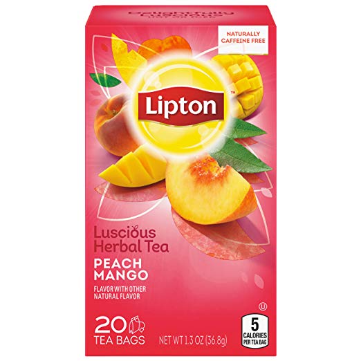 Lipton Herbal Tea Bags, Peach Mango, 20 Count