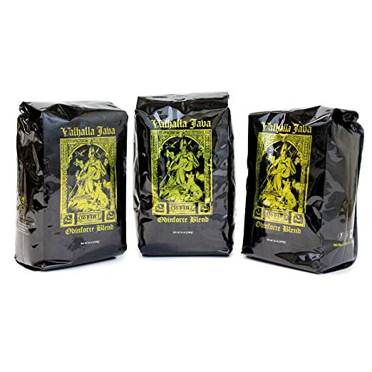 Valhalla Java Ground Coffee Bundle Deal, USDA Certified Organic & Fair Trade (3-Pack)