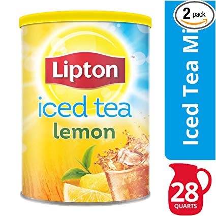 Lipton Iced Tea Mix, Lemon, 28 qt, Pack of 2