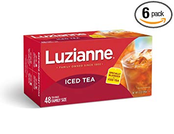 Luzianne Specially Blended for Iced Tea, Family Size, 48-Count Tea Bags (Pack of 6)