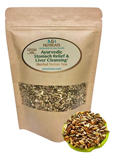Ayurvedic Antacid Stomach Relief & Liver Cleansing Detox tea - Organic Loose Leaf Milk Thistle, Fennel, Ginger, Peppermint and Licorice Tea (Loose Tea, 5 oz.)