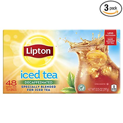 Lipton Family Iced Tea Bags, Black tea, 48 ct, pack of 3