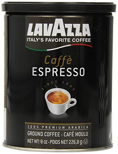Lavazza Caffe Espresso Ground Coffee, 8-Ounce Cans (Pack of 3)