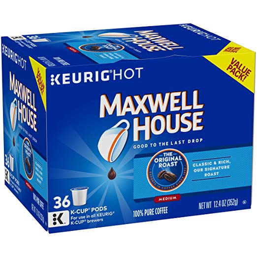 Maxwell House Original Roast K-Cup Pods, 36 Count, 12.4 Ounce