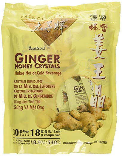 Prince of Peace Instant Ginger Honey Crystals, 30 ct Bags - 18 g Sachets, (Pack of 2)