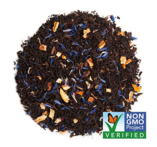Zest Tea Energy Blends: Blue Lady Black Flavor (Citrus & Hibiscus), As Much Caffeine As Coffee, (4 oz Loose Leaf) (50 Servings)