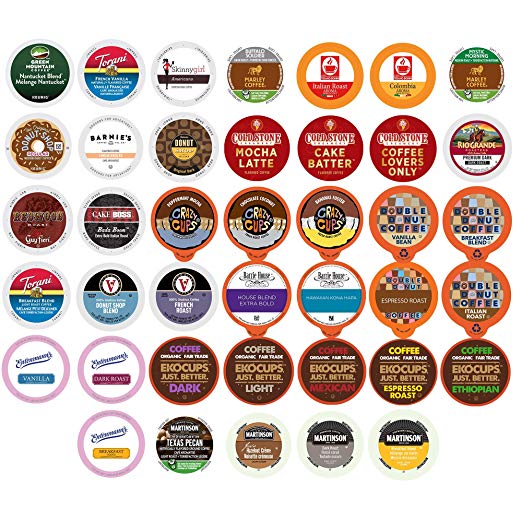 Coffee Variety Sampler Pack of Assorted Single Serve Cups for Keurig K-Cup Brewers, 40 Count