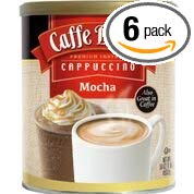 Caffe D'Vita Mocha Cappuccino, 16-Ounce Canisters (Pack of 6)