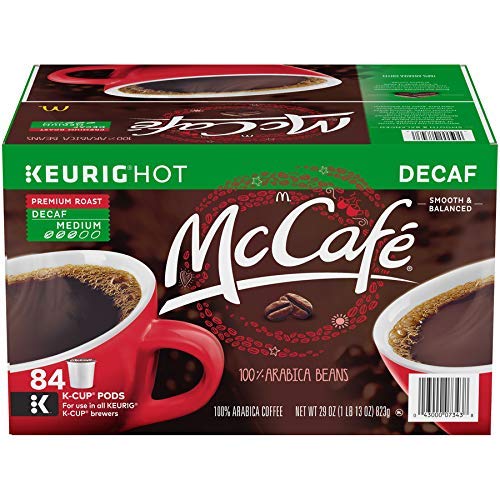 McCafe Premium Roast Decaf Coffee, K-CUP PODS, 84 Count