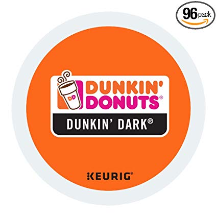Dunkin Donuts Dunkin Dark Coffee K-Cups For Keurig K Cup Brewers (96 Count) - Packaging May Vary