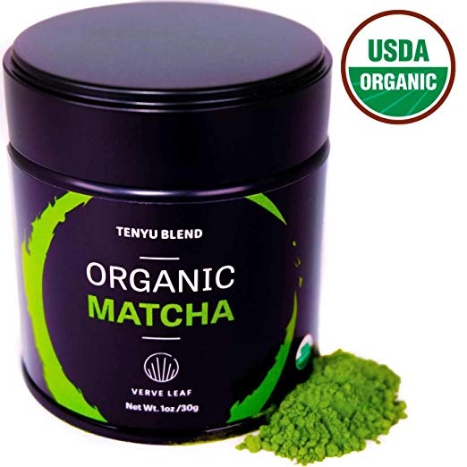 Verve Leaf Organic Japanese Ceremonial Grade Matcha Green Tea Powder- Sustained Energy - Promotes Overall Well-being (30g)