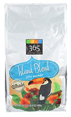 365 Everyday Value, Island Blend City Roast Whole Bean Coffee - Bag, 24 oz