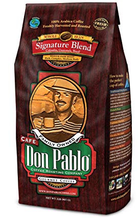 2LB Cafe Don Pablo Signature Blend Coffee - Whole Bean Coffee - Medium Dark Roast - 2 Lb Bag (Whole Bean)