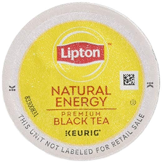 Lipton K-Cup Portion Pack for Keurig Brewers, Natural Energy Premium Black Tea, 24 count.
