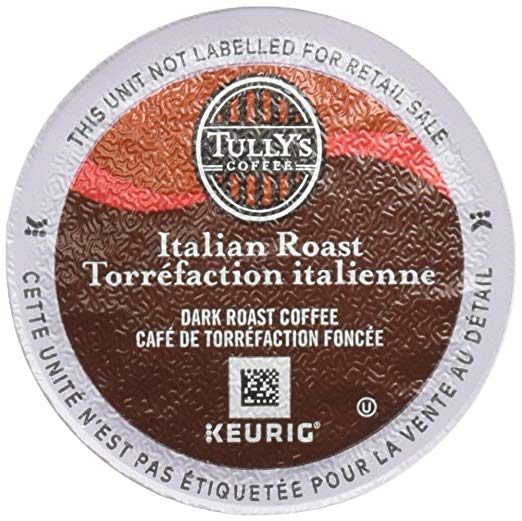 Tully's Coffee Italian Roast, K-Cup Portion Pack for Keurig K-Cup Brewers 24-Count
