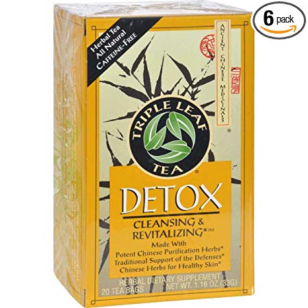 Triple Leaf Tea, Detox, 20 Tea Bags (Pack of 6)