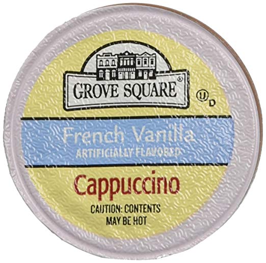 Grove Square Cappuccino, Single Serve Cup for Keurig K-Cup Brewers( French Vanilla ) - 18 K-Cup pack