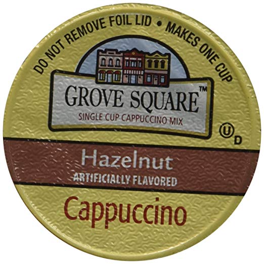 Grove Square Cappuccino Cups, Hazelnut, Single Serve Cup for Keurig K-Cup Brewers, 24 Count (Pack of 2) - Packaging May Vary
