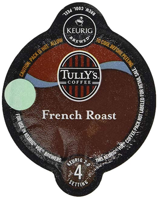 Tully's French Roast Coffee Keurig Vue Portion Pack, 32 Count 0.4 oz.
