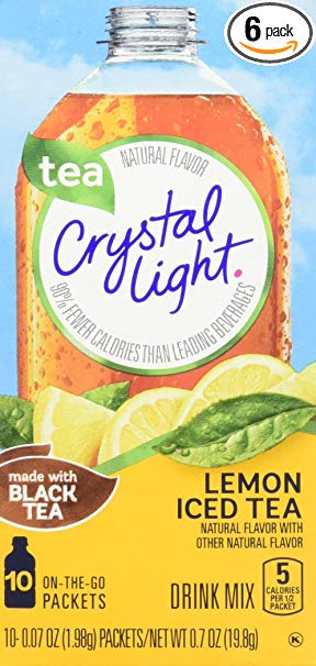 Crystal Light Drink Mix, Lemon Iced Tea, 6 Count, 4.2 Ounce