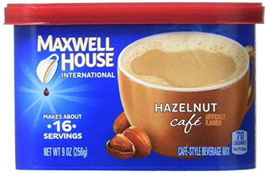 Maxwell House International Hazelnut Cafe Beverage Mix, 4 Count, 9 Ounce