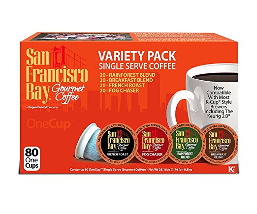 San Francisco Bay OneCup, Variety Pack, 80 Single Serve Coffees