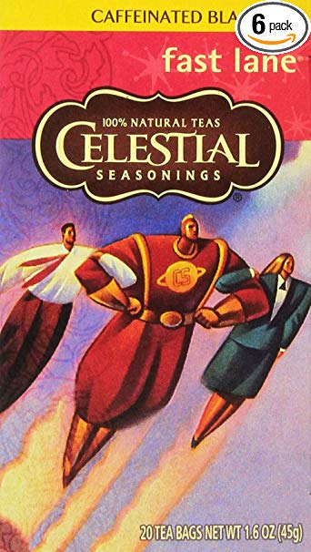 Celestial Seasonings Fast Lane Black Tea, 20 Count (Pack of 6)