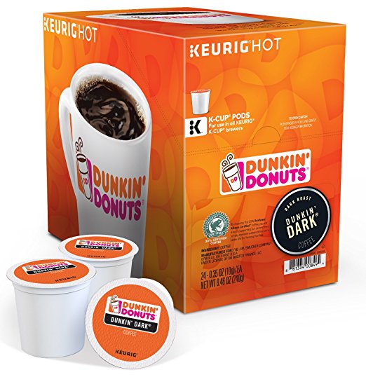 Dunkin Donuts K-cups Dark Roast - 24 Kcups for Use in Keurig Coffee Brewers 8.46 Oz