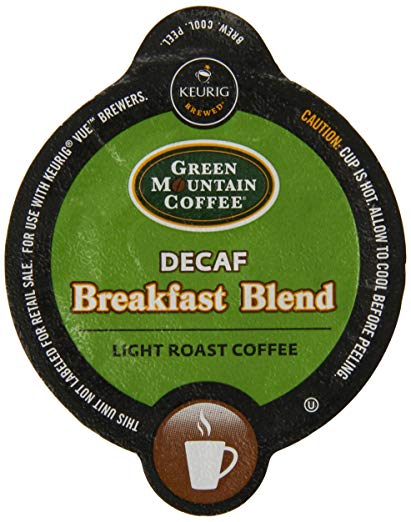 Green Mountain Coffee Breakfast Blend Decaf, Vue Packs for Keurig Vue Brewers (32 Count)