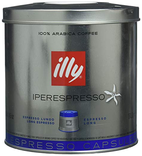 illy Coffee, iperEspresso Capsule, Lungo Medium Roast Espresso Pod, 100% Arabica Bean Signature Italian Long Espresso Blend, Premium Gourmet Roast, Compatible with illy iperEspresso Machines (21 ct)