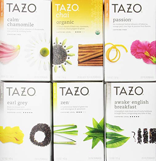 Tazo Assorted Tea Sampler 20ct (Pack of 6)