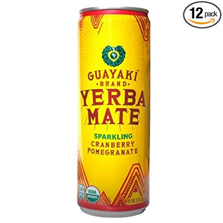 Organic Yerba Mate, Sparkling Cranberry Pomegranate, 12 Ounce (pack Of 12)